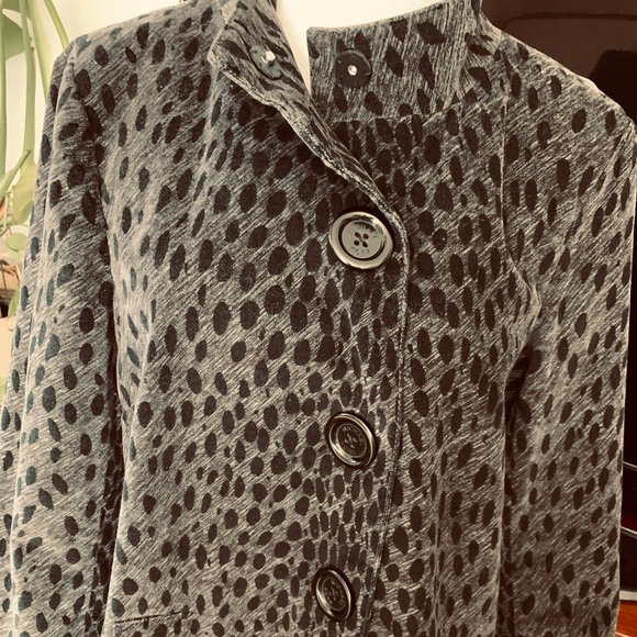 Michael kore leopard jacket cocoon coat L - Picture 5 of 6
